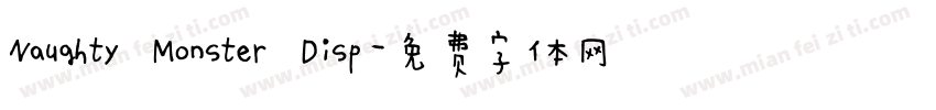 Naughty Monster Disp字体转换